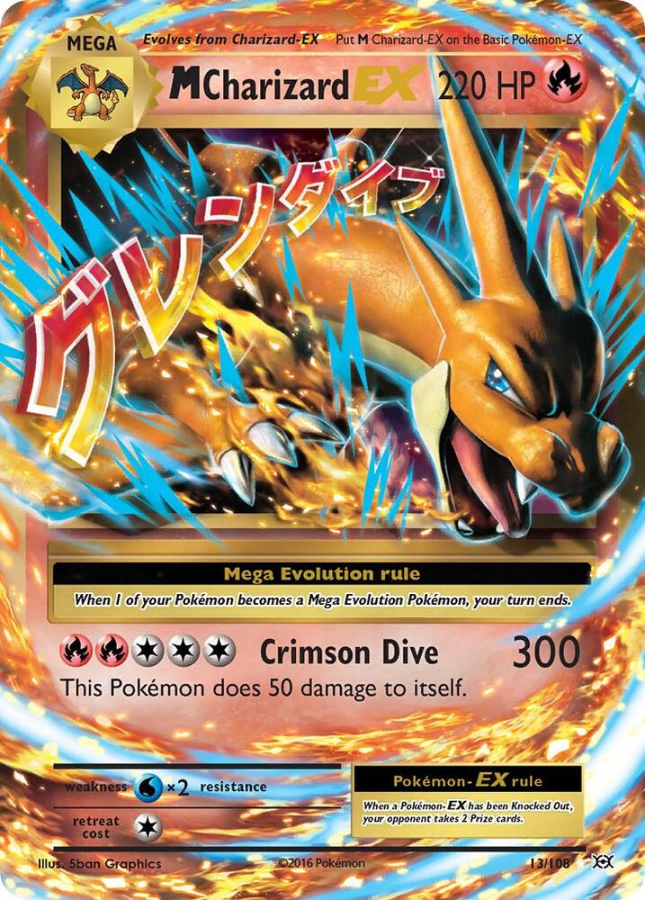 M Charizard EX Ultra Rare XY - Evolutions 13/108 LP Holo