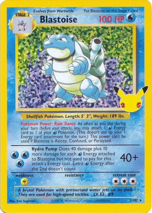 Blastoise Classic Collection Celebrations: Classic Collection 2/102 NM Holo