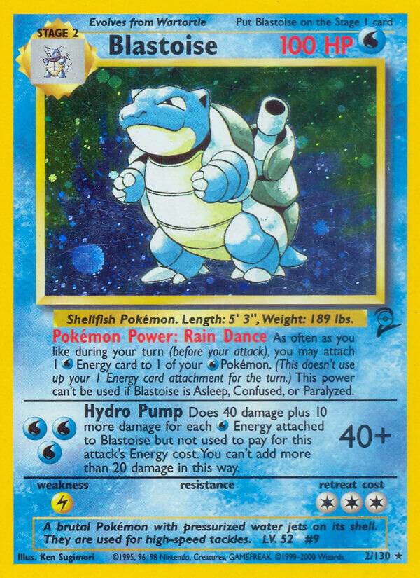 Blastoise Holo Rare Base Set 2 002/130 LP Holo