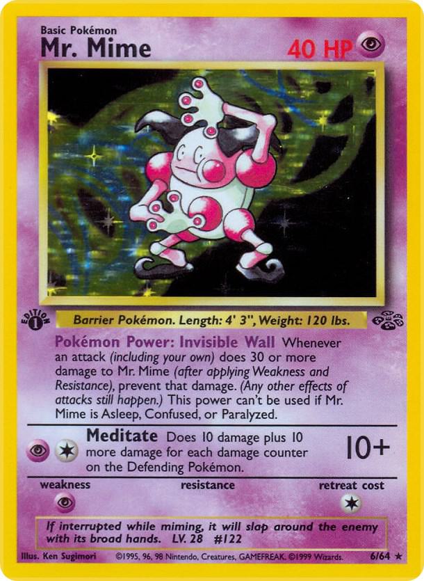 Mr. Mime (6) Holo Rare Jungle 06/64 LP 1st Edition Holo