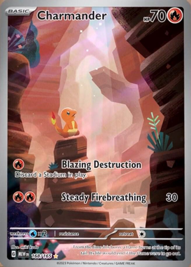 Charmander Illustration Rare SV: Scarlet & Violet 151 168/165 NM Holo