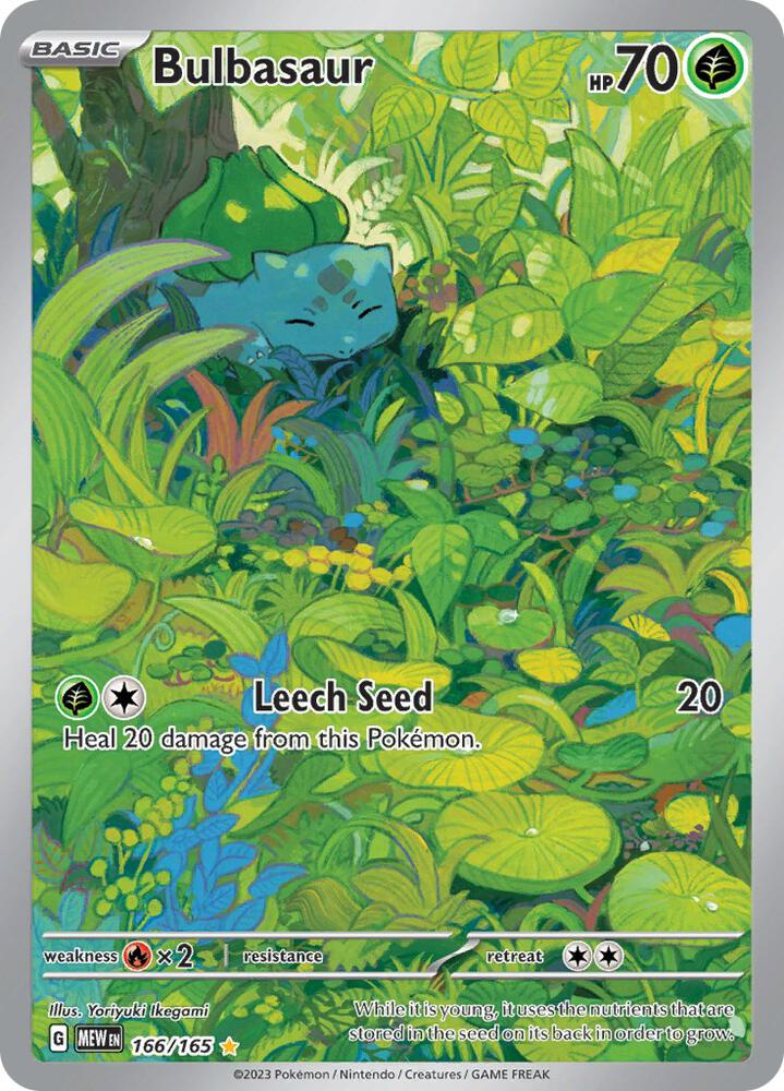 Bulbasaur Illustration Rare SV: Scarlet & Violet 151 166/165 NM Holo