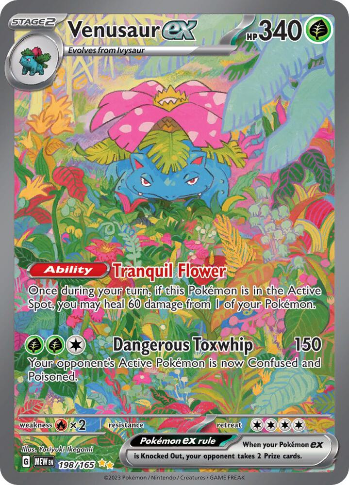 Venusaur ex Special Illustration Rare SV: Scarlet & Violet 151 198/165 NM Holo