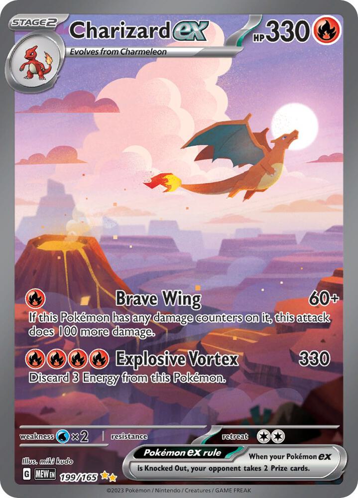 Charizard ex Special Illustration Rare SV: Scarlet & Violet 151 199/165 NM Holo
