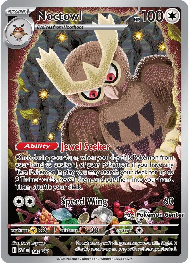 Noctowl - (Pokemon Center Exclusive) 141 SV: Scarlet & Violet Promo Cards NM Holo