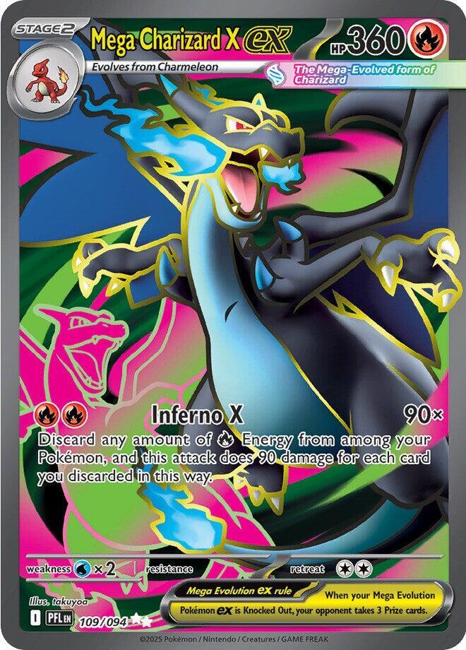 Mega Charizard X ex 109/094 ME02: Phantasmal Flames NM Holo