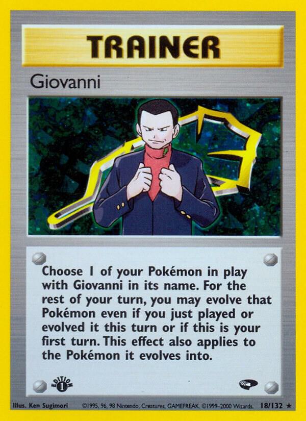 Giovanni (18) 018/132 Gym Challenge NM Unlimited Holo