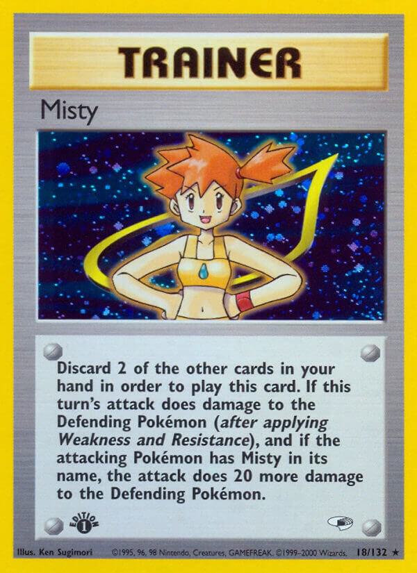 Misty (18) 018/132 Gym Heroes MP Unlimited Holo