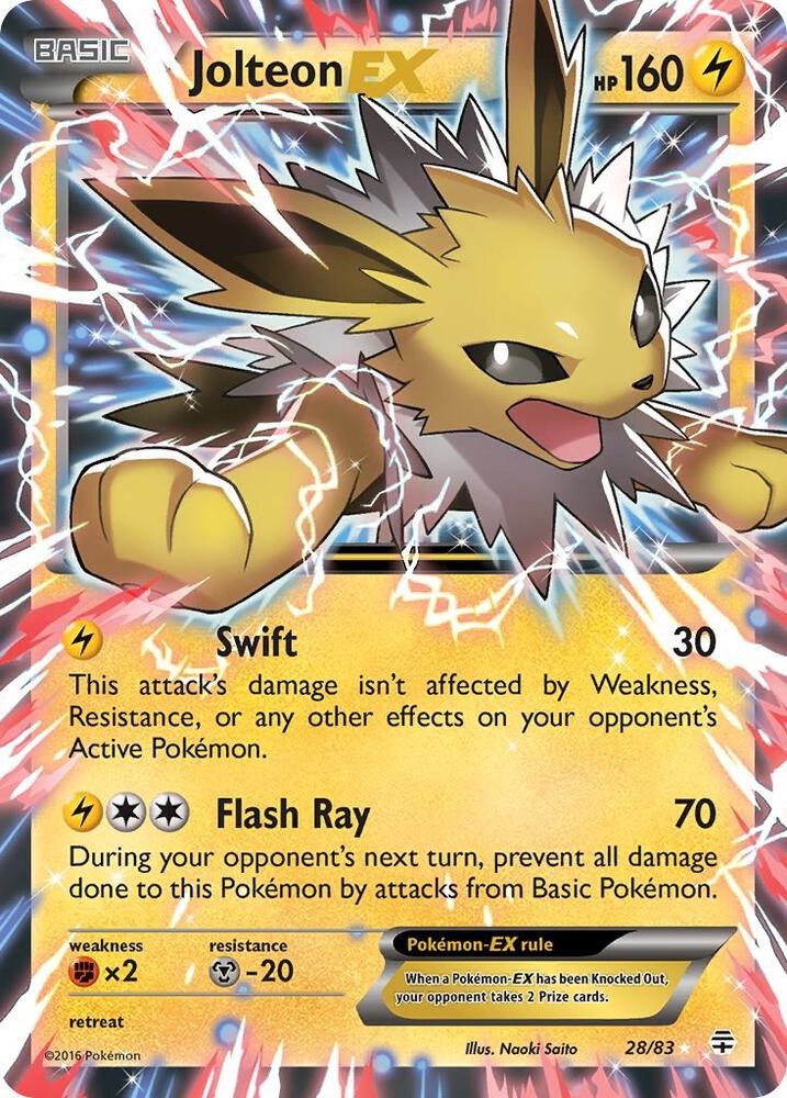 Jolteon EX Ultra Rare Generations 28/83 NM Holo