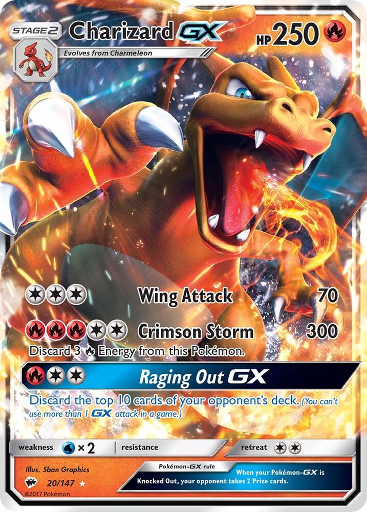 Charizard GX Ultra Rare SM - Burning Shadows 20/147 NM Holo