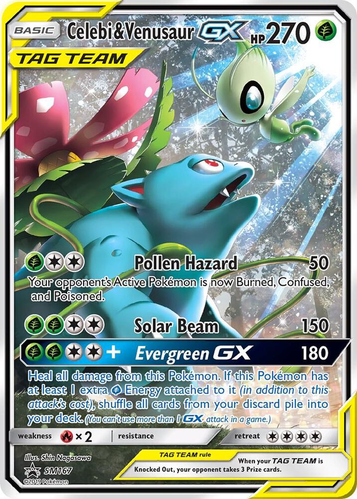 Celebi & Venusaur GX - Promo SM Promos SM167 HP Holo
