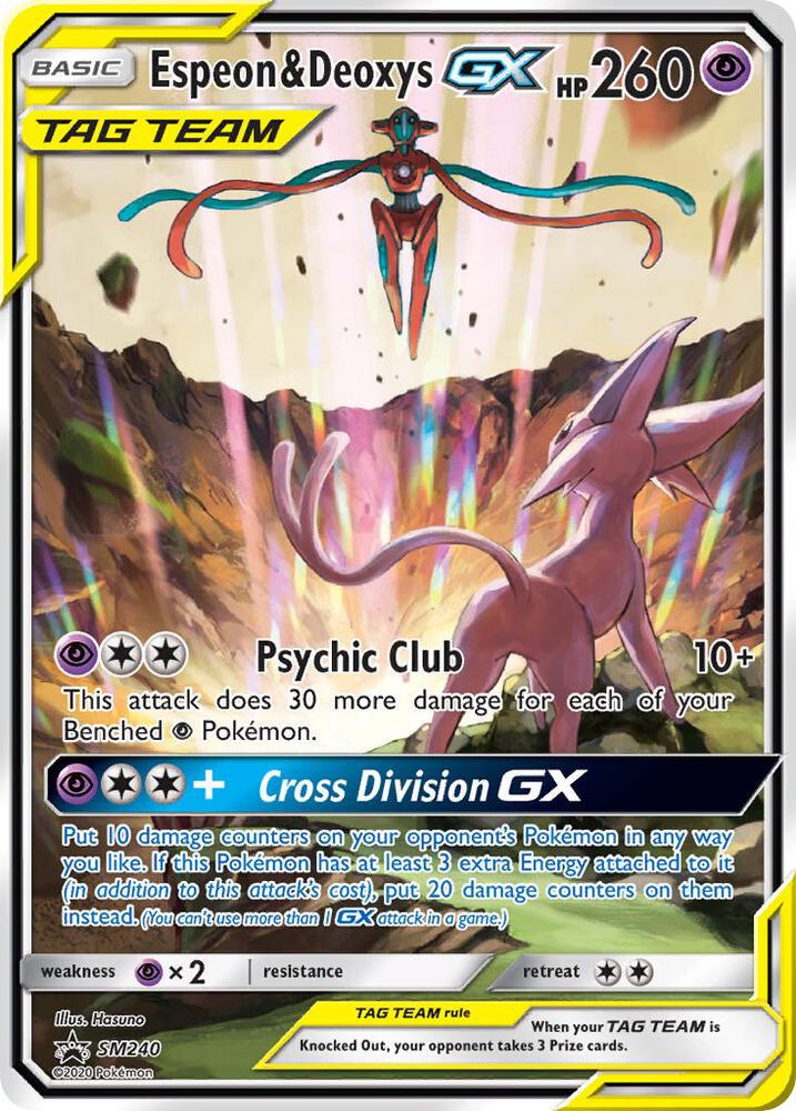 Espeon & Deoxys GX SM240 SM Promos NM Holo
