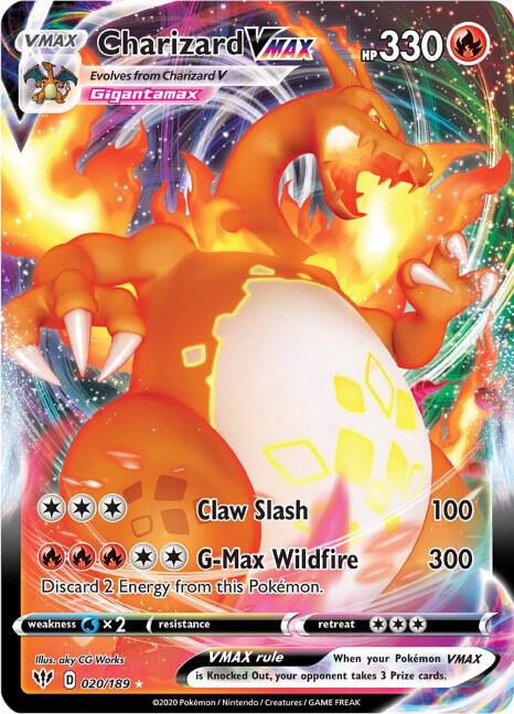Charizard VMAX Ultra Rare SWSH03: Darkness Ablaze 020/189 NM Holo