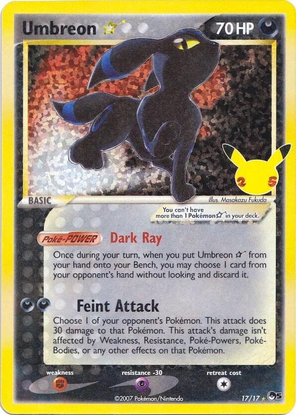 Umbreon Star Classic Collection Celebrations: Classic Collection 17/17 NM Holo