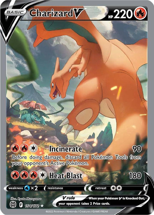 Charizard V (Alternate Full Art) 154/172 SWSH09: Brilliant Stars NM Holo