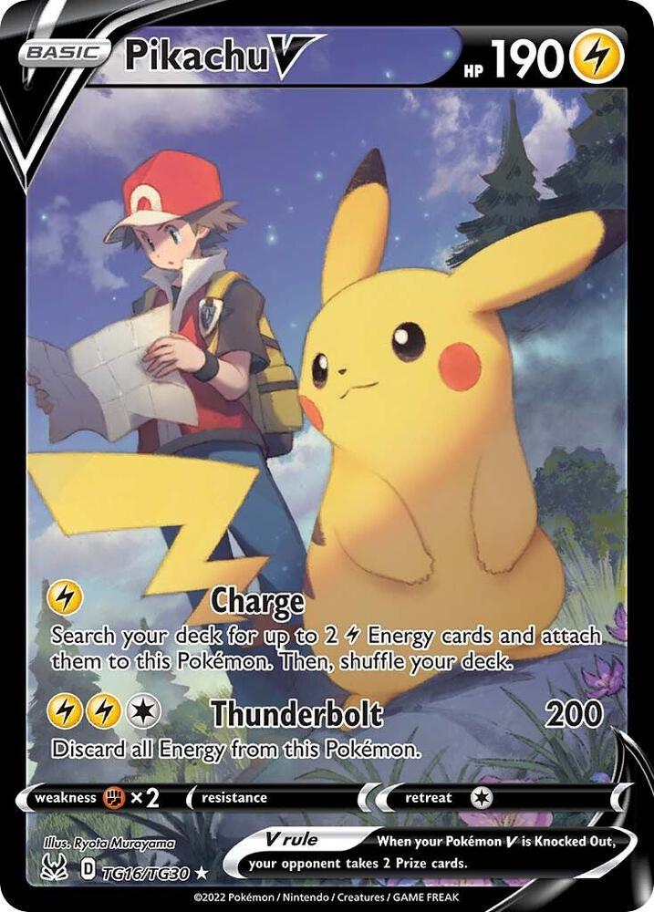 Pikachu V Ultra Rare SWSH11: Lost Origin Trainer Gallery TG16/TG30 NM Holo