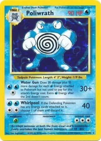 Poliwrath Holo Rare Base Set 013/102 NM Holo