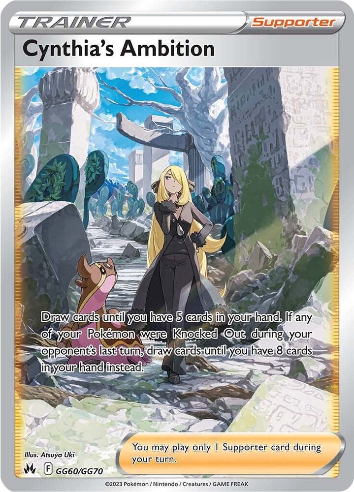 Cynthia's Ambition Ultra Rare SWSH: Crown Zenith: Galarian Gallery GG60/GG70 NM Holo