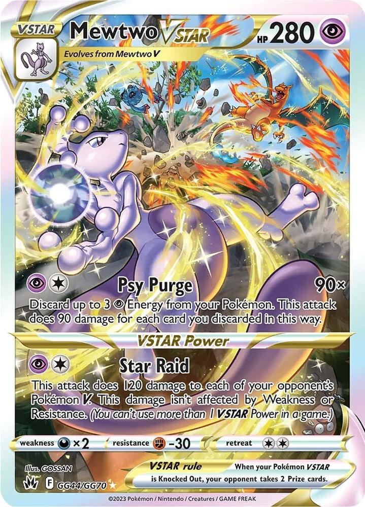 Mewtwo VSTAR Ultra Rare SWSH: Crown Zenith: Galarian Gallery GG44/GG70 NM Holo