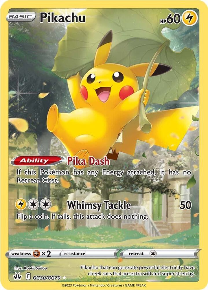 Pikachu Ultra Rare SWSH: Crown Zenith: Galarian Gallery GG30/GG70 NM Holo