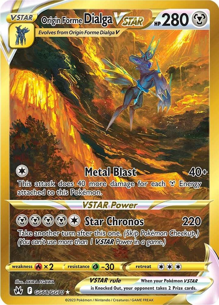 Origin Forme Dialga VSTAR (Secret) GG68/GG70 SWSH: Crown Zenith: Galarian Gallery NM Holo