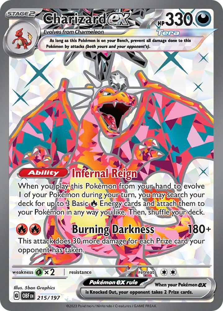 Charizard ex Ultra Rare SV03: Obsidian Flames 215/197 NM Holo