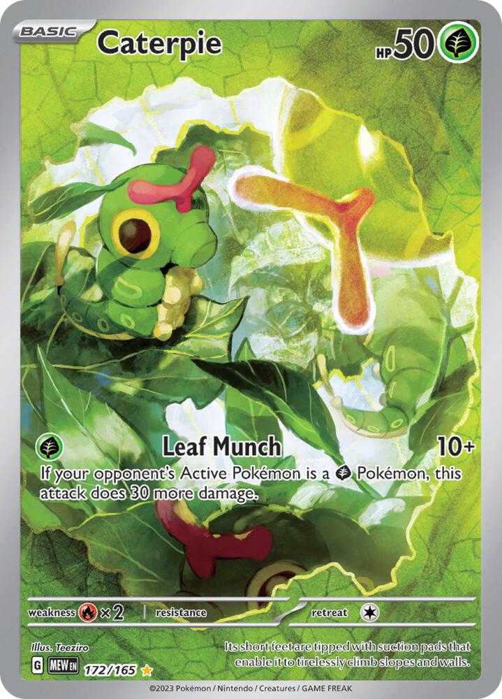 Caterpie 172/165 SV: Scarlet & Violet 151 NM Holo