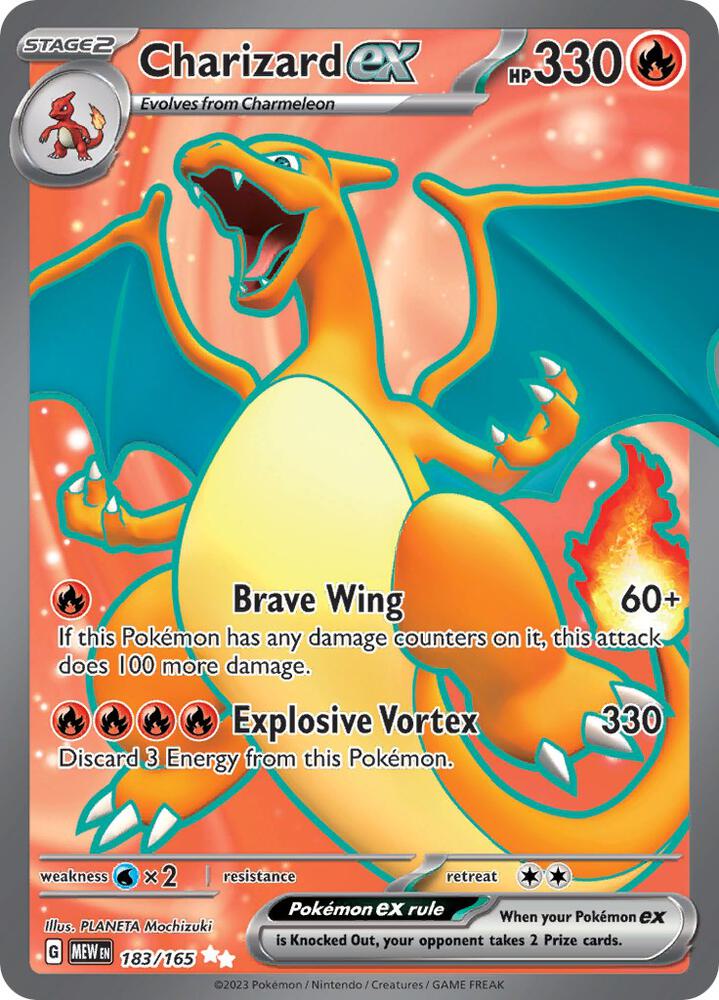 Charizard ex Ultra Rare SV: Scarlet & Violet 151 183/165 NM Holo