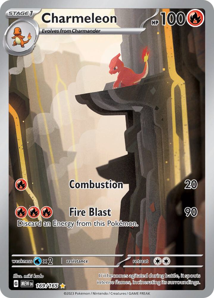 Charmeleon Illustration Rare SV: Scarlet & Violet 151 169/165 NM Holo