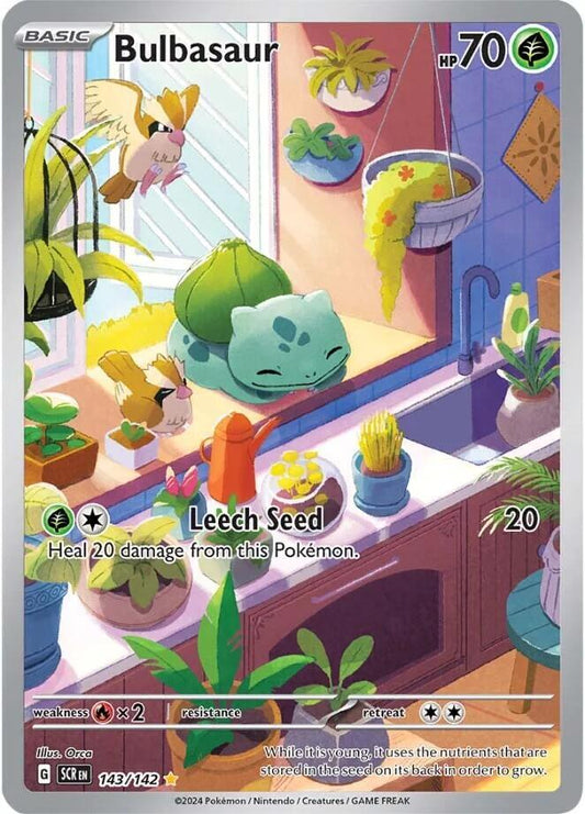 Bulbasaur 143/142 SV07: Stellar Crown NM Holo