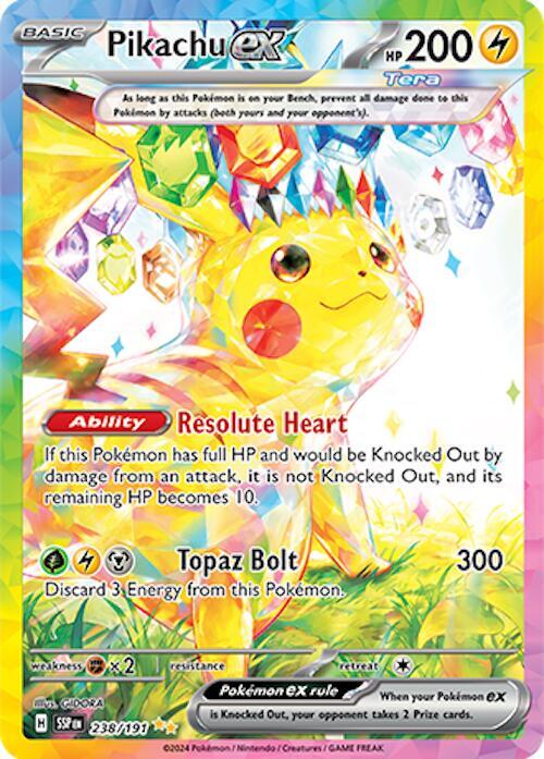Pikachu ex Special Illustration Rare SV08: Surging Sparks 238/191 NM Holo