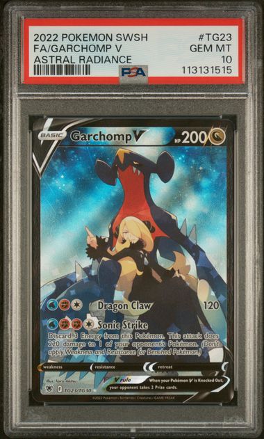 PSA 10 - Garchomp V #TG23 English Astral Radiance Trainer Gallery