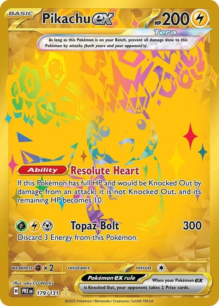 Pikachu ex - Hyper Rare SV: Prismatic Evolutions 179/131 NM Holo