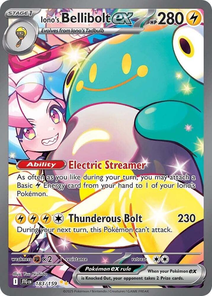 Iono's Bellibolt ex Special Illustration Rare SV09: Journey Together 183/159 NM Holo