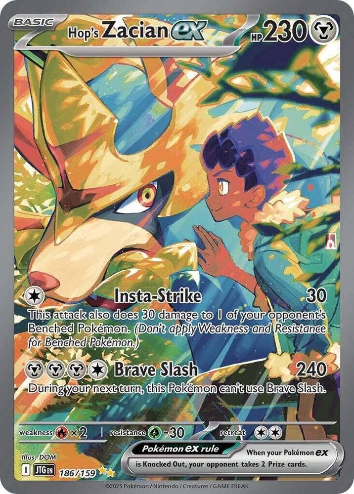 Hop's Zacian ex 186/159 SV09: Journey Together NM Holo