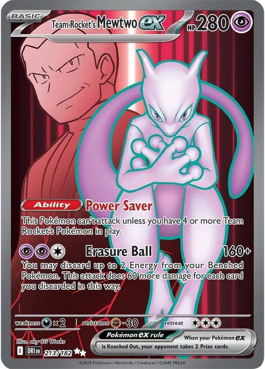 Team Rocket's Mewtwo ex - 213/182 SV10: Destined Rivals NM Holo