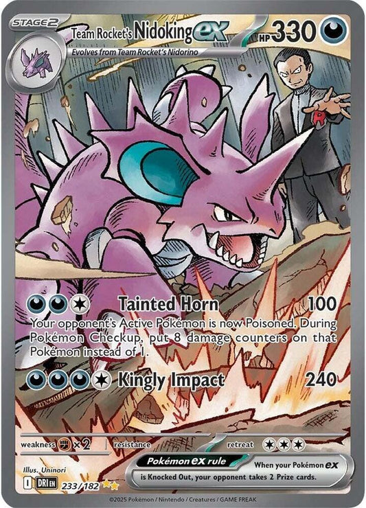 Team Rocket's Nidoking ex 233/182 SV10: Destined Rivals NM Holo