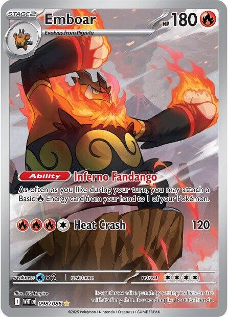 Emboar Illustration Rare SV: White Flare 098/086 NM Holo