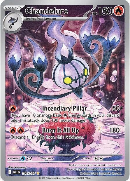 Chandelure 103/086 SV: White Flare NM Holo
