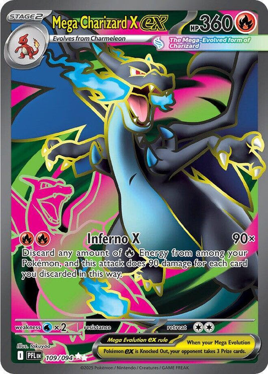 Mega Charizard X ex 109/094 ME02: Phantasmal Flames NM Holo
