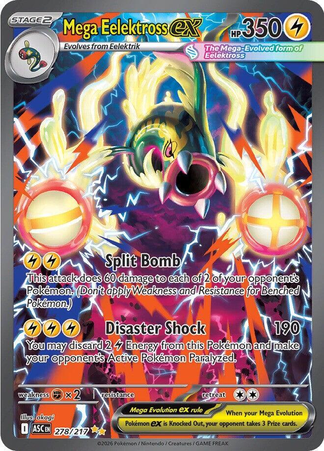 Mega Eelektross ex Special Illustration Rare ME: Ascended Heroes 278/217 NM Holo