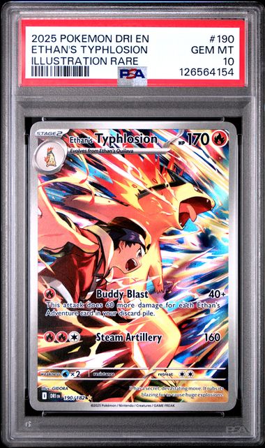 PSA 10 - Ethan's Typhlosion #190 English Destined Rivals