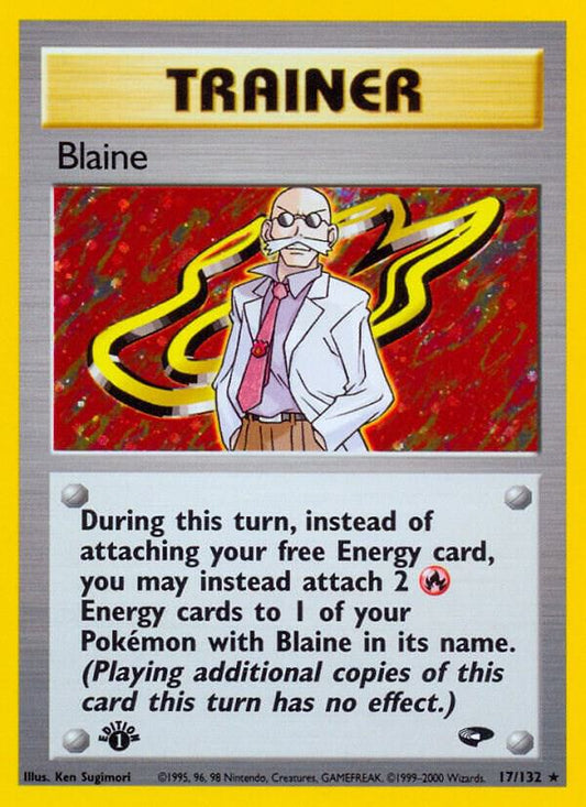 Blaine (17) 017/132 Gym Challenge MP Unlimited Holo