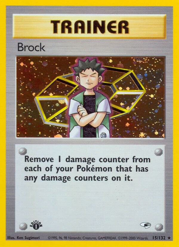 Brock (15) 015/132 Gym Heroes LP Unlimited Holo