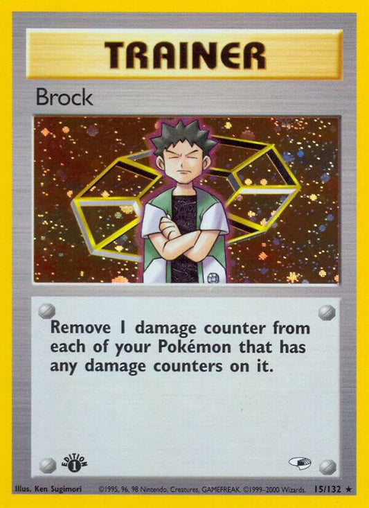 Brock (15) 015/132 Gym Heroes LP Unlimited Holo