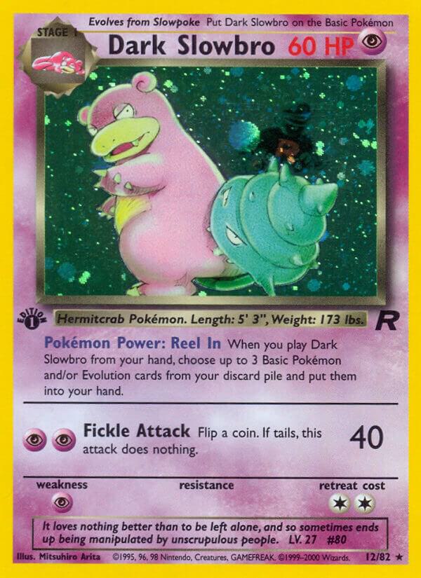 Dark Slowbro (12) Holo Rare Team Rocket 12/82 LP Unlimited Holo