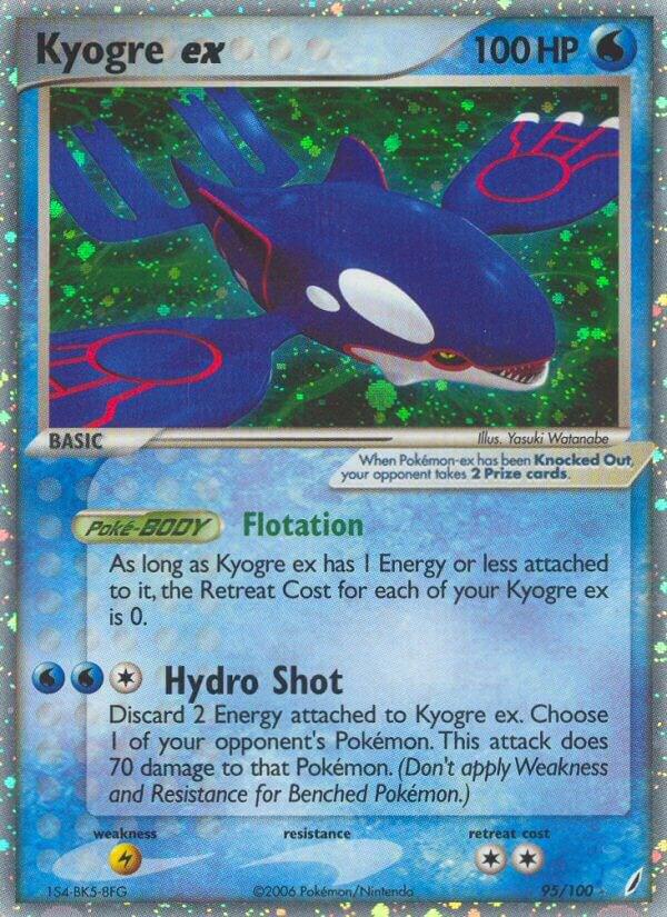 Kyogre ex Ultra Rare Crystal Guardians 95/100 NM Holo