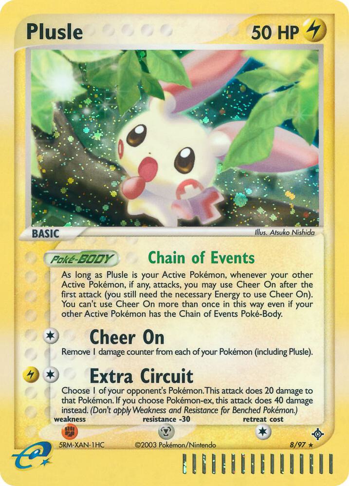 Plusle Holo Rare Dragon 8/97 MP Holo