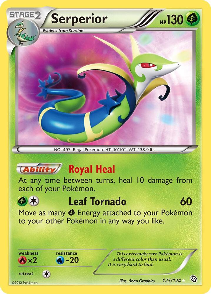 Serperior Secret Rare Dragons Exalted 125/124 HP Holo