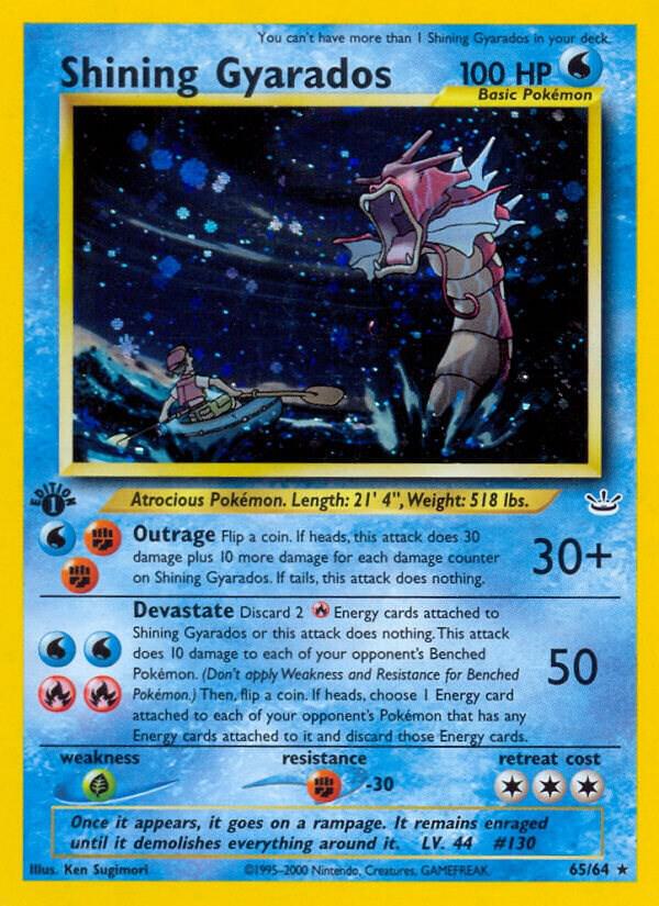 Shining Gyarados 65/64 Neo Revelation MP Unlimited Holo *GERMAN*